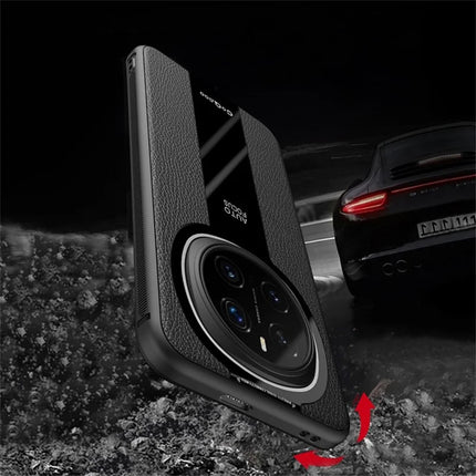 Q.COO For Honor Magic7 Pro 5G Case Shockproof PU Leather + TPU + Acrylic Phone Cover