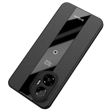 Q.COO For Honor 300 Case Shockproof PU + TPU + Acrylic Phone Cover - Black