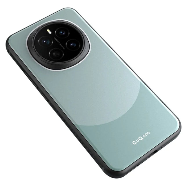 Q.COO For Honor Magic7 5G TPU Case Contrast Color Skin-Touch Phone Cover - Cyan