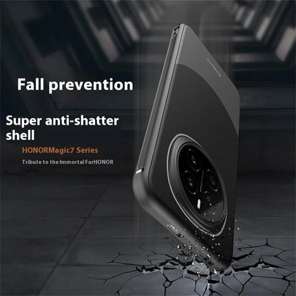 Q.COO For Honor Magic7 5G TPU Case Contrast Color Skin-Touch Phone Cover