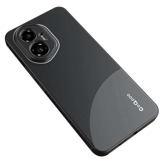 Q.COO For Honor 300 TPU Case Contrast Color Skin-Touch Phone Cover - Black