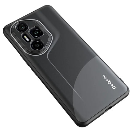 Q.COO For Honor 300 Pro TPU Case Contrast Color Skin-Touch Phone Cover - Black