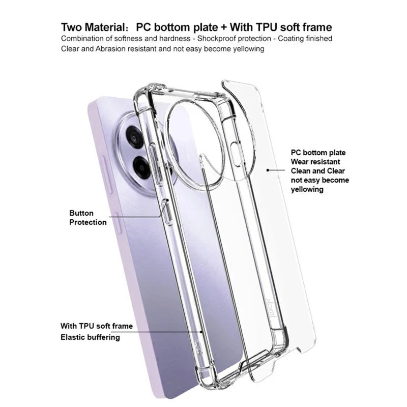 ShopCaseCart Case OnePlus Ace 5 5G / Ace 5 Pro 5G / 13R 5G PC + TPU Impact-resistant Clear Back Guard