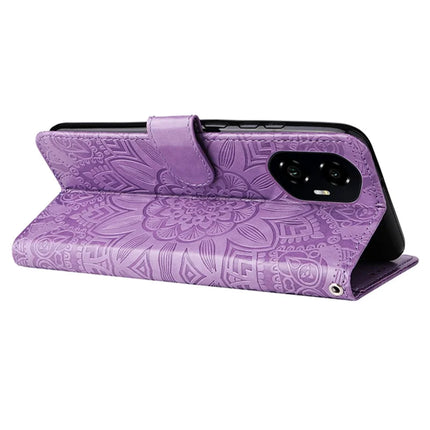 For Honor 300 Case Sunflower Imprint Leather Wallet Phone Cover