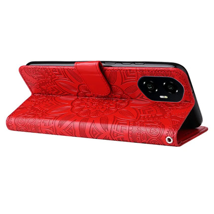 For Honor 300 Case Sunflower Imprint Leather Wallet Phone Cover