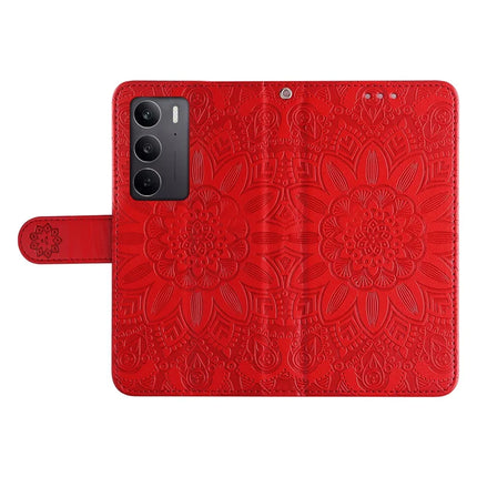 For Realme C75 / 14x 5G Case Sunflower Imprint Leather Wallet Phone Cover