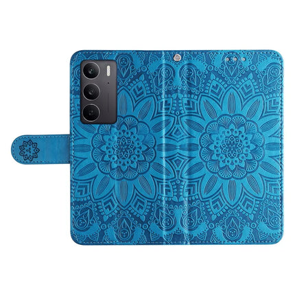 For Realme C75 / 14x 5G Case Sunflower Imprint Leather Wallet Phone Cover