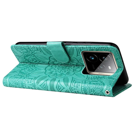 For Realme GT 7 Pro 5G Case Sunflower Imprint Leather Wallet Phone Cover