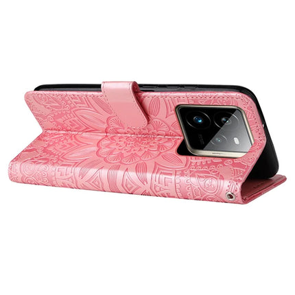 For Realme GT 7 Pro 5G Case Sunflower Imprint Leather Wallet Phone Cover