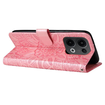 For Oppo Reno13 5G (Global) Case Sunflower Imprint Leather Wallet Phone Cover