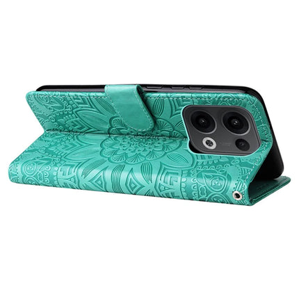 For Oppo Reno13 5G (Global) Case Sunflower Imprint Leather Wallet Phone Cover