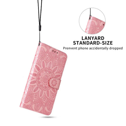 For Oppo Reno13 Pro 5G Case Sunflower Imprint Leather Wallet Phone Cover