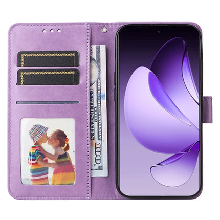 For Oppo Reno13 Pro 5G Case Sunflower Imprint Leather Wallet Phone Cover