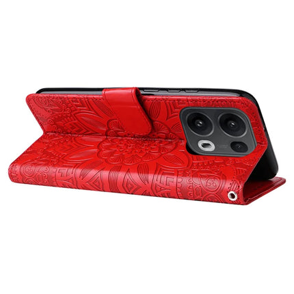 For Oppo Reno13 Pro 5G Case Sunflower Imprint Leather Wallet Phone Cover