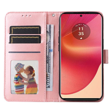 For Motorola Edge 50 Fusion 5G Case Sunflower Imprint Leather Wallet Phone Cover
