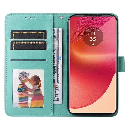 For Motorola Edge 50 Fusion 5G Case Sunflower Imprint Leather Wallet Phone Cover