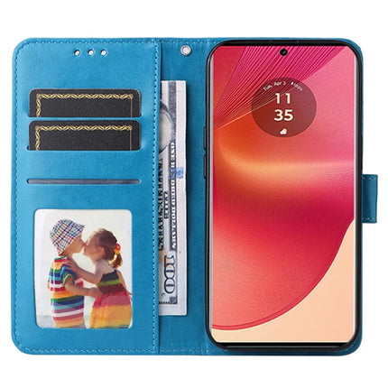 For Motorola Edge 50 Fusion 5G Case Sunflower Imprint Leather Wallet Phone Cover