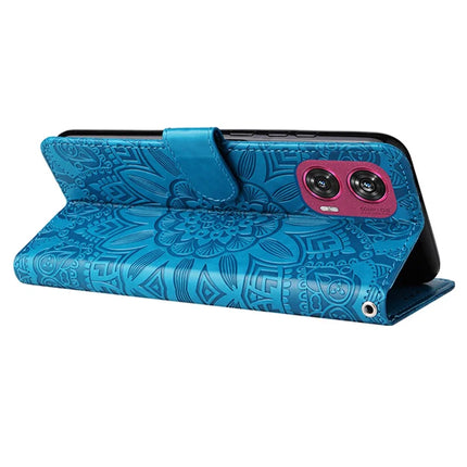 For Motorola Edge 50 Fusion 5G Case Sunflower Imprint Leather Wallet Phone Cover