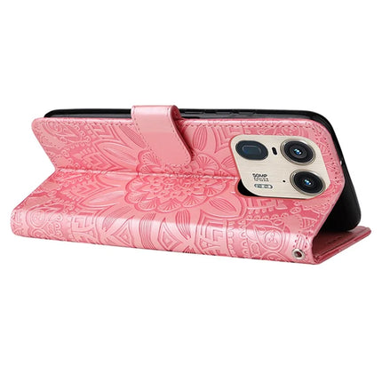 Wallet Case for Motorola Edge 50 Ultra 5G / Moto X50 Ultra 5G Leather Phone Cover Sunflower Imprint