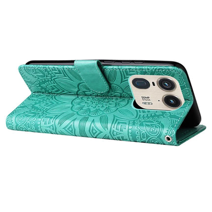 Wallet Case for Motorola Edge 50 Ultra 5G / Moto X50 Ultra 5G Leather Phone Cover Sunflower Imprint