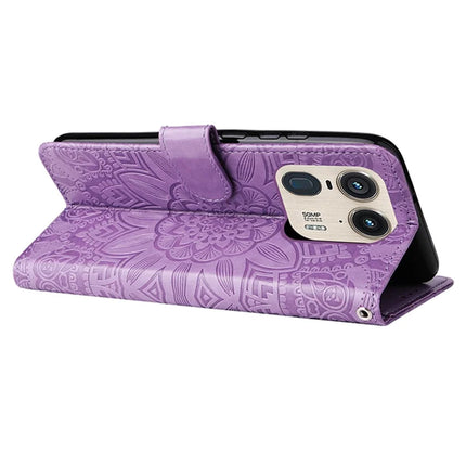 Wallet Case for Motorola Edge 50 Ultra 5G / Moto X50 Ultra 5G Leather Phone Cover Sunflower Imprint