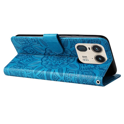 Wallet Case for Motorola Edge 50 Ultra 5G / Moto X50 Ultra 5G Leather Phone Cover Sunflower Imprint