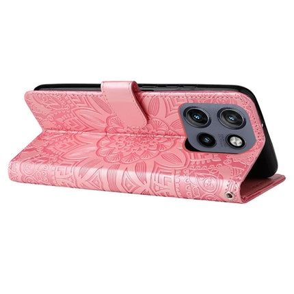 Wallet Case for Motorola Edge 50 Neo 5G / Moto S50 5G / ThinkPhone 25 5G Leather Phone Cover Sunflower Imprint