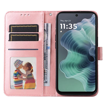 For Motorola Moto G35 5G Case Sunflower Imprint Leather Wallet Phone Cover
