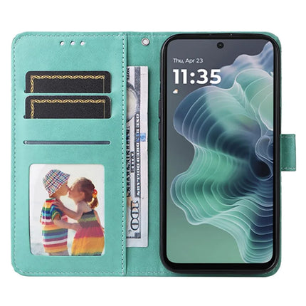 For Motorola Moto G35 5G Case Sunflower Imprint Leather Wallet Phone Cover