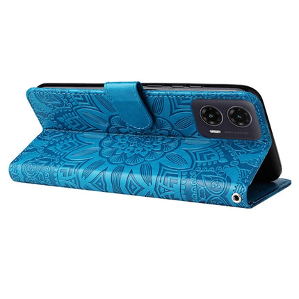 For Motorola Moto G35 5G Case Sunflower Imprint Leather Wallet Phone Cover