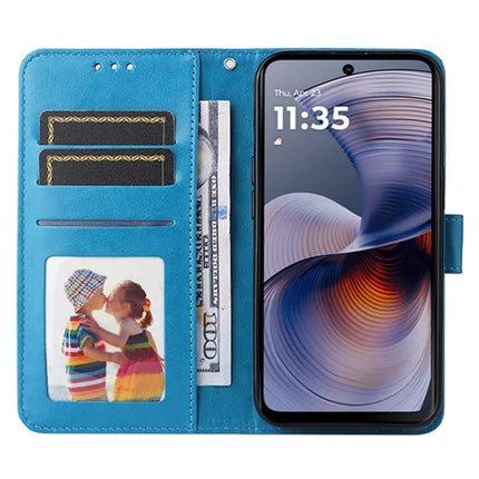 For Motorola Moto G55 5G Case Sunflower Imprint Leather Wallet Phone Cover