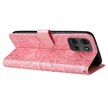 For Motorola Moto G75 5G Case Sunflower Imprint Leather Wallet Phone Cover