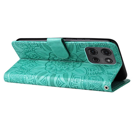 For Motorola Moto G75 5G Case Sunflower Imprint Leather Wallet Phone Cover