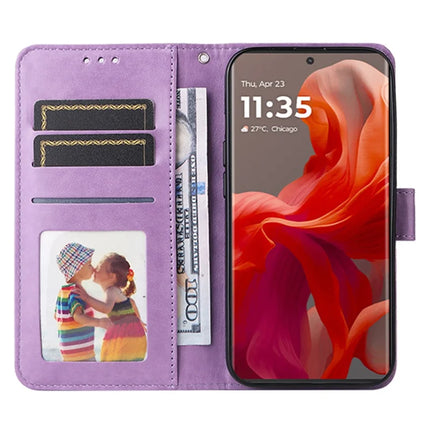For Motorola Moto G85 5G  /  S50 Neo 5G Case Sunflower Imprint Leather Wallet Phone Cover