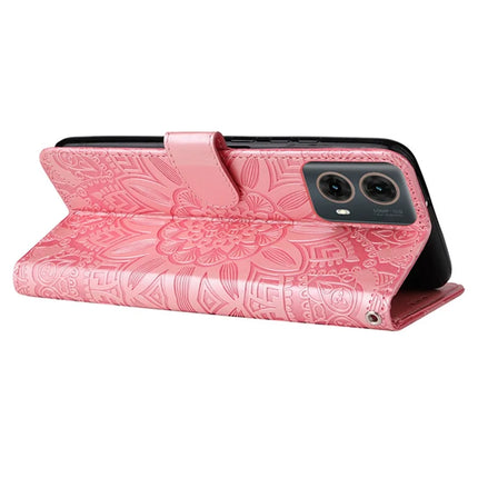 For Motorola Moto G85 5G  /  S50 Neo 5G Case Sunflower Imprint Leather Wallet Phone Cover