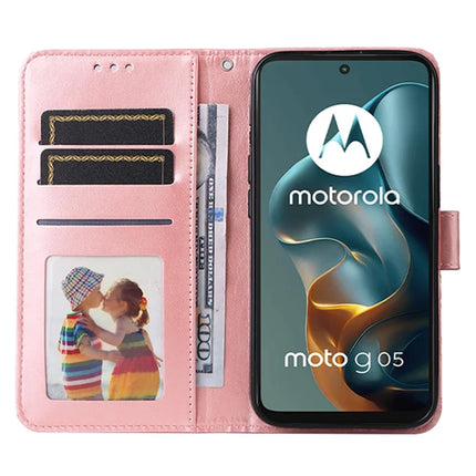 For Motorola Moto G05 4G / E15 4G Case Sunflower Imprint Leather Wallet Phone Cover