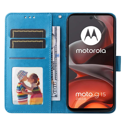 Wallet Case for Motorola Moto G15 4G / G15 Power 4G Leather Phone Cover Sunflower Imprint
