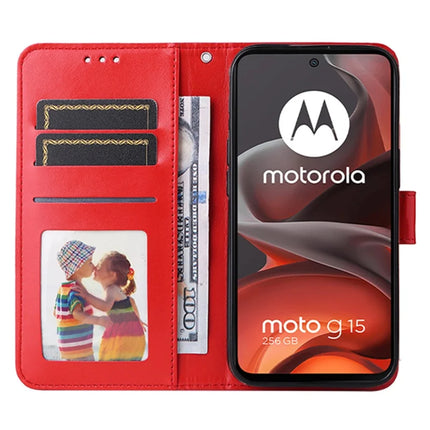 Wallet Case for Motorola Moto G15 4G / G15 Power 4G Leather Phone Cover Sunflower Imprint