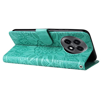 Wallet Case for OnePlus 13R 5G / Ace 5 5G / Ace 5 Pro 5G Leather Phone Cover Sunflower Imprint