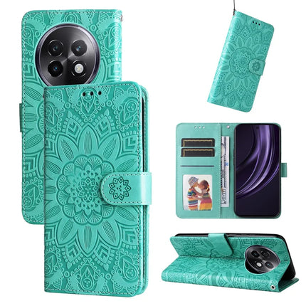 For Realme 13+ 5G / 13 Pro 5G (China) Case Sunflower Imprint Leather Wallet Phone Cover