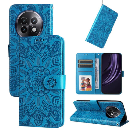 For Realme 13+ 5G / 13 Pro 5G (China) Case Sunflower Imprint Leather Wallet Phone Cover