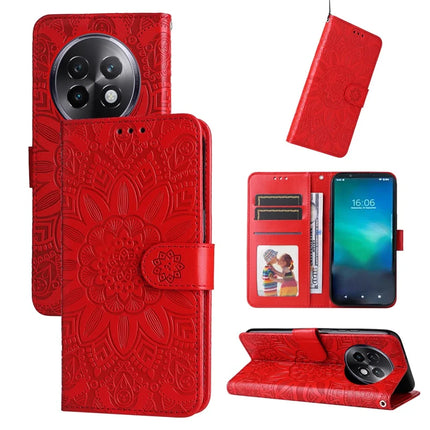 For Realme 13+ 5G / 13 Pro 5G (China) Case Sunflower Imprint Leather Wallet Phone Cover