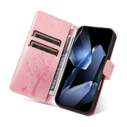 For OnePlus 13 Leather Phone Case Cat Tree Pattern Design Wallet Cover Stand