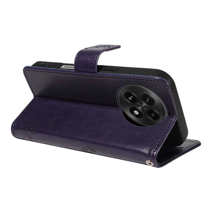 For OnePlus 13 Leather Phone Case Cat Tree Pattern Design Wallet Cover Stand