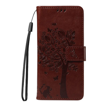 For OnePlus 13 Leather Phone Case Cat Tree Pattern Design Wallet Cover Stand