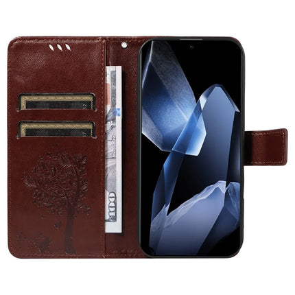 For OnePlus 13 Leather Phone Case Cat Tree Pattern Design Wallet Cover Stand
