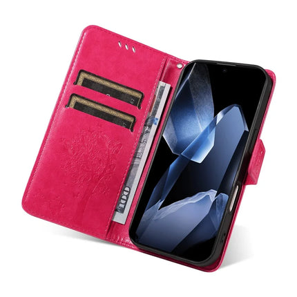 For OnePlus 13 Leather Phone Case Cat Tree Pattern Design Wallet Cover Stand