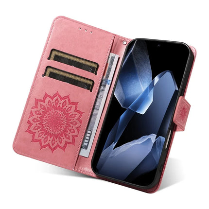 For OnePlus 13 Leather Wallet Case Sunflower Imprinted Phone Cover