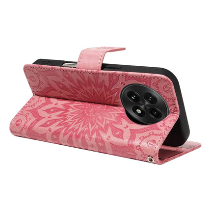 For OnePlus 13 Leather Wallet Case Sunflower Imprinted Phone Cover