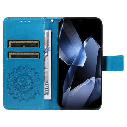 For OnePlus 13 Leather Wallet Case Sunflower Imprinted Phone Cover